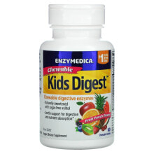 Пищеварительные ферменты Enzymedica, Пищеварение детей, жевательные пищеварительные ферменты, 60 жевательных таблеток