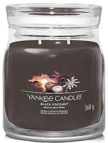 Duftkerze im Glas schwarze Kokosnuss mit 2 Dochten - Yankee Candle Black Coconut