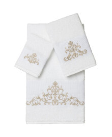 Linum Home turkish Cotton Scarlet 4-Pc. Embellished Bath Towel Set