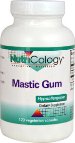 Антиоксиданты nutriCology Mastic Gum Гипоаллергенная мастиковая смола для здоровья пищеварительной системы 120 растительных капсул