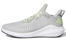 adidas AlphaBounce + 低帮 跑步鞋 男款 浅灰绿 / Кроссовки Adidas AlphaBounce EG1450