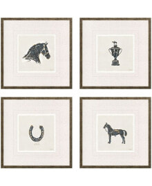 Paragon Picture Gallery equestrian Framed Art, Set of 4