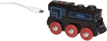 Игрушечный транспорт для малышей brio Lokomotywa akumulatorowa USB black/red (33596)