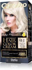 Краска для волос Delia Cameleo Hair Color Cream No.9.1 Масляная крем-краска для волос с омега, оттенок пепельный блонд