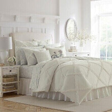 Full/Queen Adelina Reversible Comforter Set White - Laura Ashley