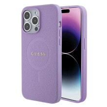 GUESS Guhmp15Lpsahmcu iPhone 15 Pro 6.1 Fioletowy Saffiano phone case