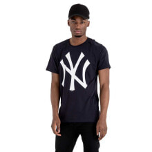 Мужские спортивные футболки Мужская спортивная футболка черная с логотипом NEW ERA NY Yankees Short Sleeve T-Shirt