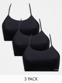 Спортивные Бра hummel Juno 3 pack seamless bras in black