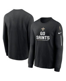 Nike men's Black New Orleans Saints Team Slogan Long Sleeve T-shirt