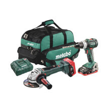 Купить угловые шлифмашинки (болгарки) Metabo: Metabo Akku-Combo-Set BS 18 LT BL + Akku-Winkelschleifer WB 18 LTX BL in Tasche