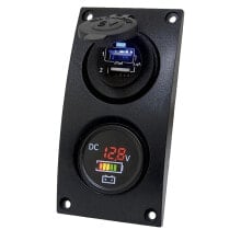 TALAMEX Switchpanel Curved Add On With Double USB&Digital Voltmeter/Battery Indicator