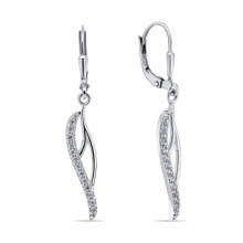 Ювелирные серьги charming silver earrings with zircons EA270W