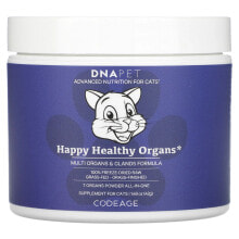 Витамины и добавки для собак codeage, DNA Pet, Happy Healthy Organs, For Cats, 1.48 oz (42 g)