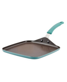 Rachael Ray cook + Create Aluminum Nonstick Square Stovetop Griddle Pan, 11