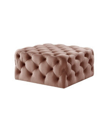 Inspired Home madeline Upholstered Tufted Allover Square Cocktail Ottoman