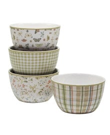 Green Fields Set of 4 Ice Cream Bowl