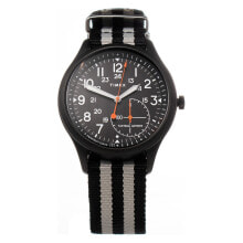 Мужские наручные часы с ремешком Мужские наручные часы с черным серым текстильным ремешком Timex TW2V10600LG ( 41 mm)