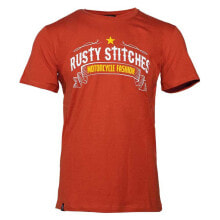 Мужские спортивные футболки Мужская спортивная футболка красная с надписью RUSTY STITCHES Rusty Red Short Sleeve T-Shirt