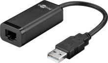 Goobay 38527 кабельный разъем/переходник RJ-45 USB A Черный