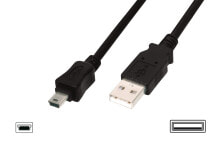 ASSMANN Electronic AK-300130-010-S USB кабель 1 m 2.0 Mini-USB B USB A Черный