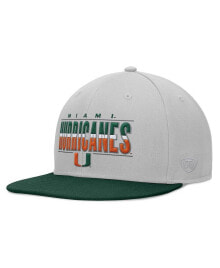 Купить мужские головные уборы Top of the World: Men's Gray Miami Hurricanes Hudson Snapback Hat