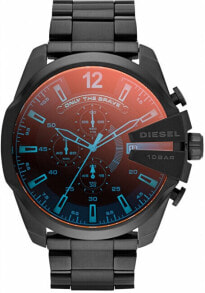 Мужские наручные часы с черным браслетом Diesel Mega Chief DZ4318