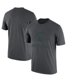 Nike men's Heathered Charcoal Michigan State Spartans Team Football Legend T-shirt