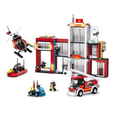 SLUBAN Blocks Fire Station construction toy 612 pieces