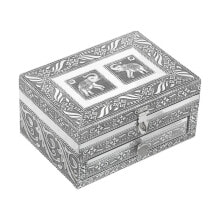 Jewelry box Alexandra House Living Silver Metal 18 x 9 x 13 cm