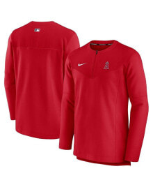 Nike men's Red Los Angeles Angels Authentic Collection Game Time Performance Half-Zip Top