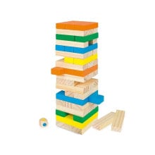 COLOR BABY 26 cm 58 Pieces Woomax tower wooden blocks