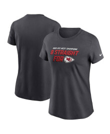Nike women's Anthracite Kansas City Chiefs Eight-Time AFC West Division Champions T-shirt