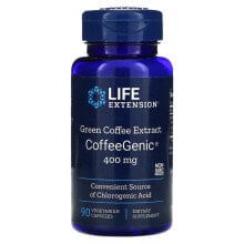 БАДы для похудения и контроля веса life Extension, CoffeeGenic, экстракт зеленого кофе 90 овощных капсул