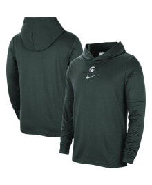 Nike men's Green Michigan State Spartans Player Hoodie Long Sleeve Performance T-shirt