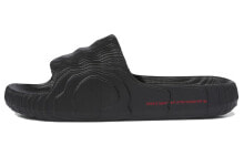 adidas originals Adilette 22 防滑 耐磨 一字拖鞋 男女同款 黑色 / Сланцы Adidas originals Adilette 22 ID4925