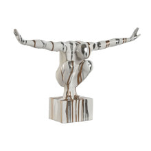 Decorative Figure Home ESPRIT White Golden Silver Men 49 x 16 x 33 cm