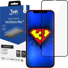 Защитные пленки и стекла для смартфонов 3MK Szkło hartowane 3mk HardGlass Max Finger Print do Apple iPhone 13 Mini Black