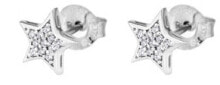 Женские серьги glittering silver earrings Stars with clear zircons LP1622-4 / 1