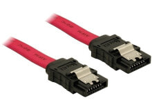 Компьютерные кабели и коннекторы deLOCK SATA Cable - 0.7m кабель SATA 0,7 m Красный 84301