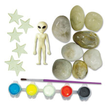 4M Kidzmaker/Glow In The Dark/Space Rock Painting Colouring Kit