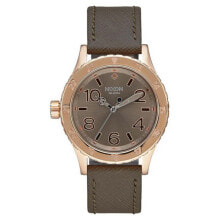 Мужские наручные часы с ремешком мужские часы с коричневым кожаным ремешком Nixon A467-2214-00