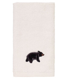 Avanti black Playful Bears Lodge Cotton Fingertip Towel, 11