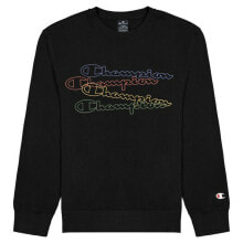Children’s Sweatshirt Champion Crewneck Script Logo Boy Black