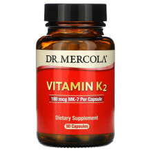 Dr. Mercola, Витамин K2, 180 мкг, 90 капсул