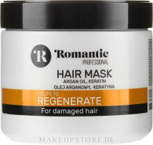 Regenerierende Haarmaske für geschädigtes Haar mit Arganöl und Keratin - Romantic Professional Helps to Regenerate Hair Mask