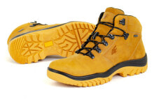 Мужские трекинговые ботинки Мужские кроссовки спортивные треккинговые желтые замшевые высокие демисезонные 4F H4Z21 OBMH258 BE