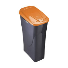 Rubbish bin Black/Orange polypropylene (15 L)