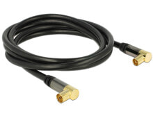 Комплектующие для сетевого оборудования DeLOCK 88865 коаксиальный кабель 2 m IEC RG-6/U Черный