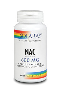 Аминокислоты solaray NAC - N-ацетил-цистеин 600 мг 60 вегетарианских капсулы
