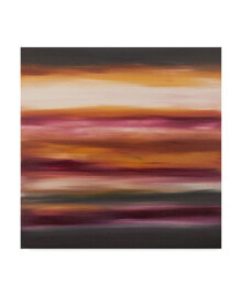 Trademark Global hilary Winfield 'Sunset Stripes Pink Orange' Canvas Art - 24